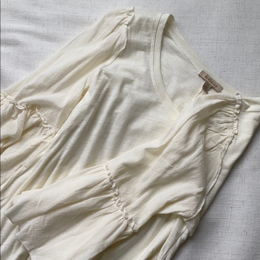 Cream 3/4 length blouse